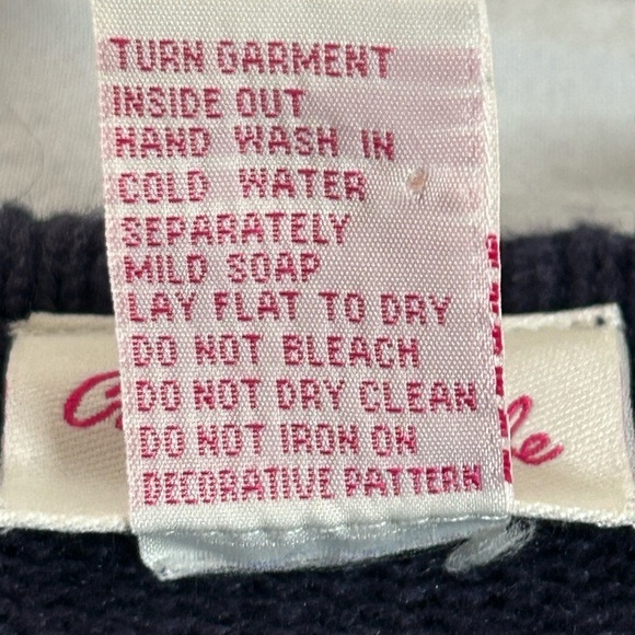 Vintage 90s Crystal Kobe Christmas
Patchwork Navy Blue Cardigan Women’s Size M - Picture 12 of 12